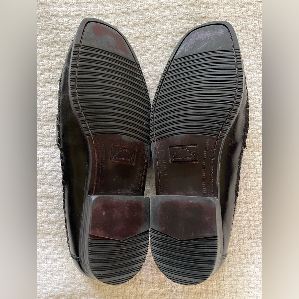 Stacy Adams men’s black leather woven loafers - Picture 4 of 5